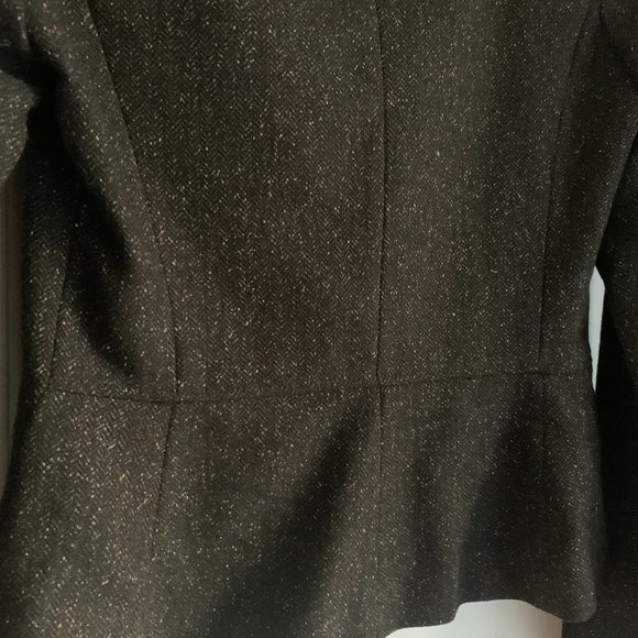 H&M Women’s Wool Blazer Brown Size 4 - Picture 4 of 9